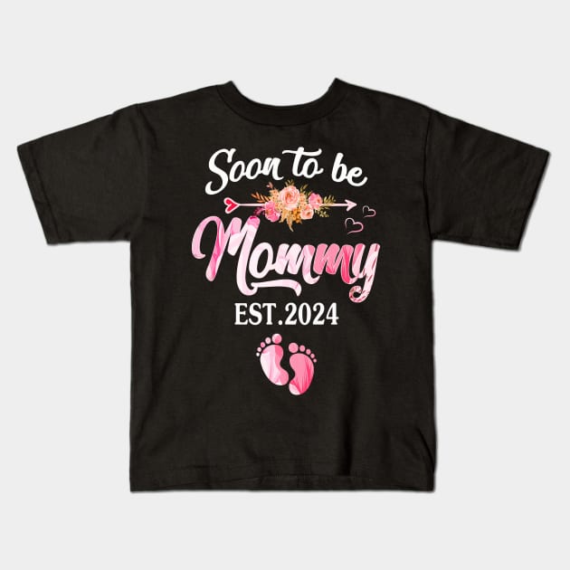 soon to be Mommy 2024 Kids T-Shirt by Bagshaw Gravity